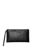 Jet Set Travel Large Pebbled Leather Pouch Black