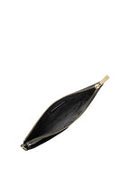 Jet Set Travel Large Pebbled Leather Pouch Black
