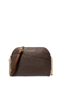 Jet Set Travel Medium Logo Dome Crossbody Bag Brown