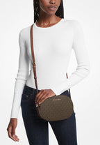 Jet Set Travel Medium Signature Logo Crossbody Bag Brown