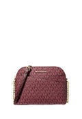 Jet Set Travel Medium Signature Logo Dome Crossbody Bag Oxblood