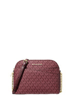 Jet Set Travel Medium Signature Logo Dome Crossbody Bag Oxblood