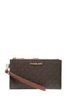 Jet Set Travel Signature Logo Smartphone Wallet Brown