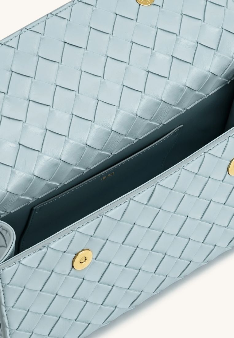 Keyla Weave Texture Top Handle Bag - Blue