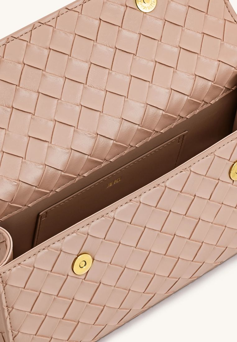 Keyla Weave Texture Top Handle Bag - Pink
