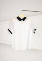 Korean Collar White Blouse By G&B