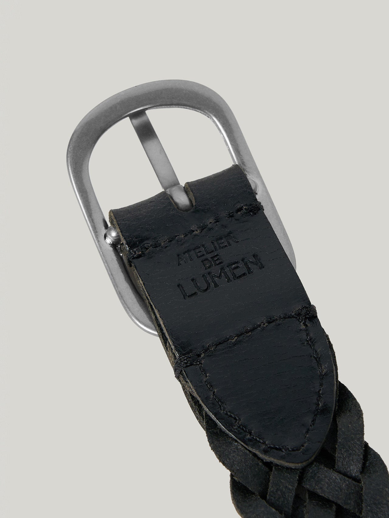 LIEN WOVEN LEATHER BELT soft black