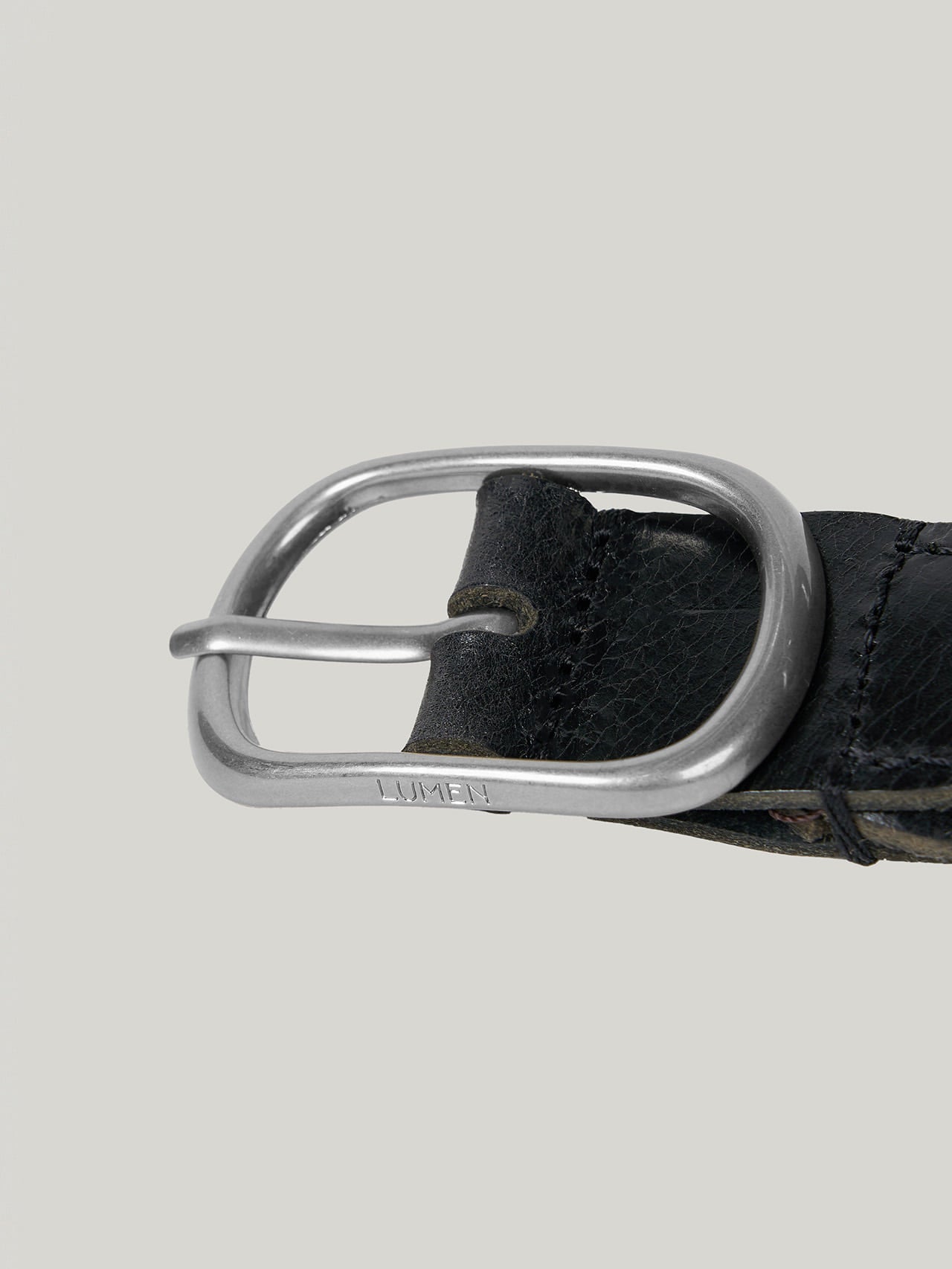 LIEN WOVEN LEATHER BELT soft black