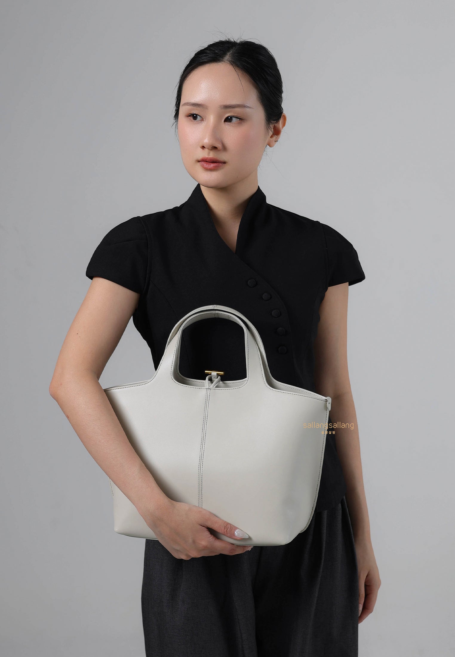 PANIER TOTE BAG misty white