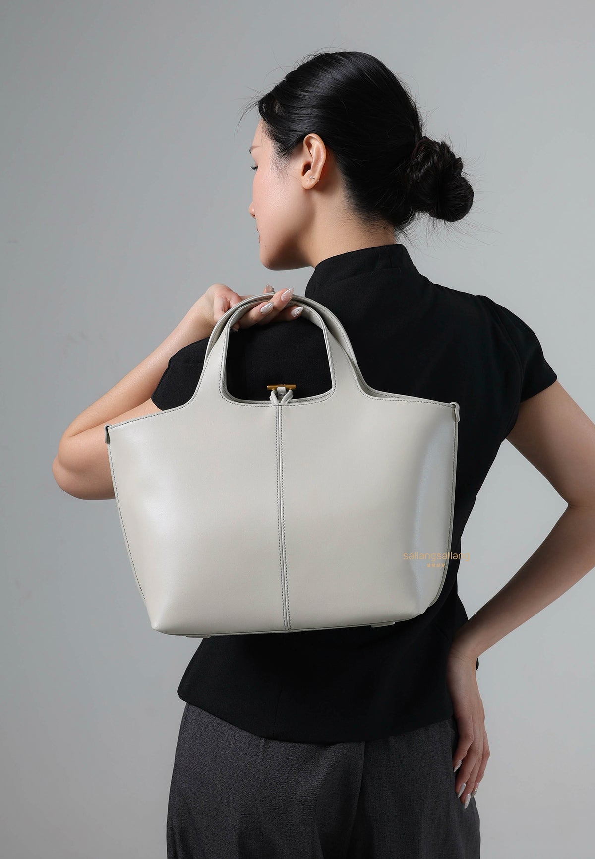 PANIER TOTE BAG misty white