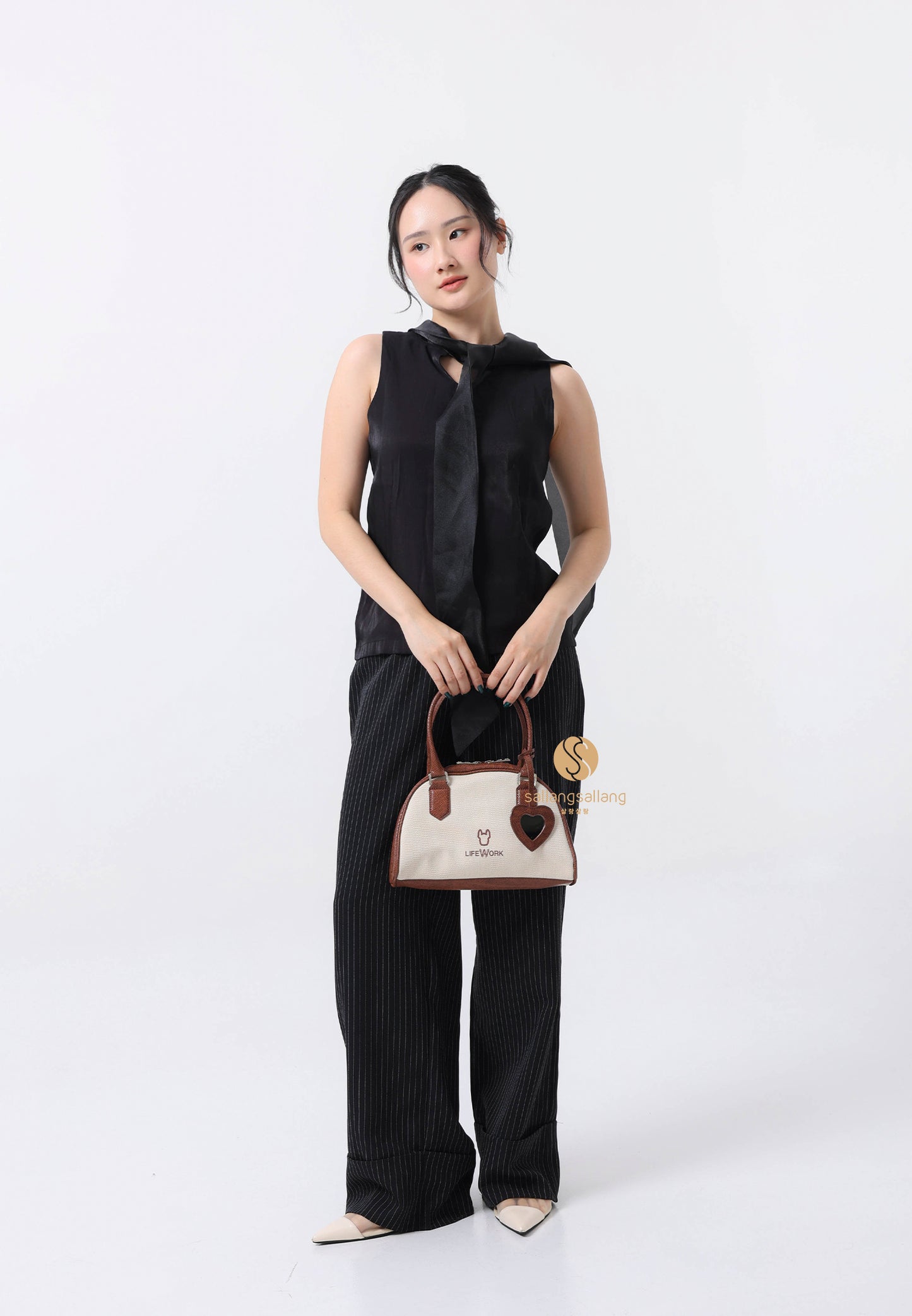 Radog Love Charm Oxford Tote Bag Brown