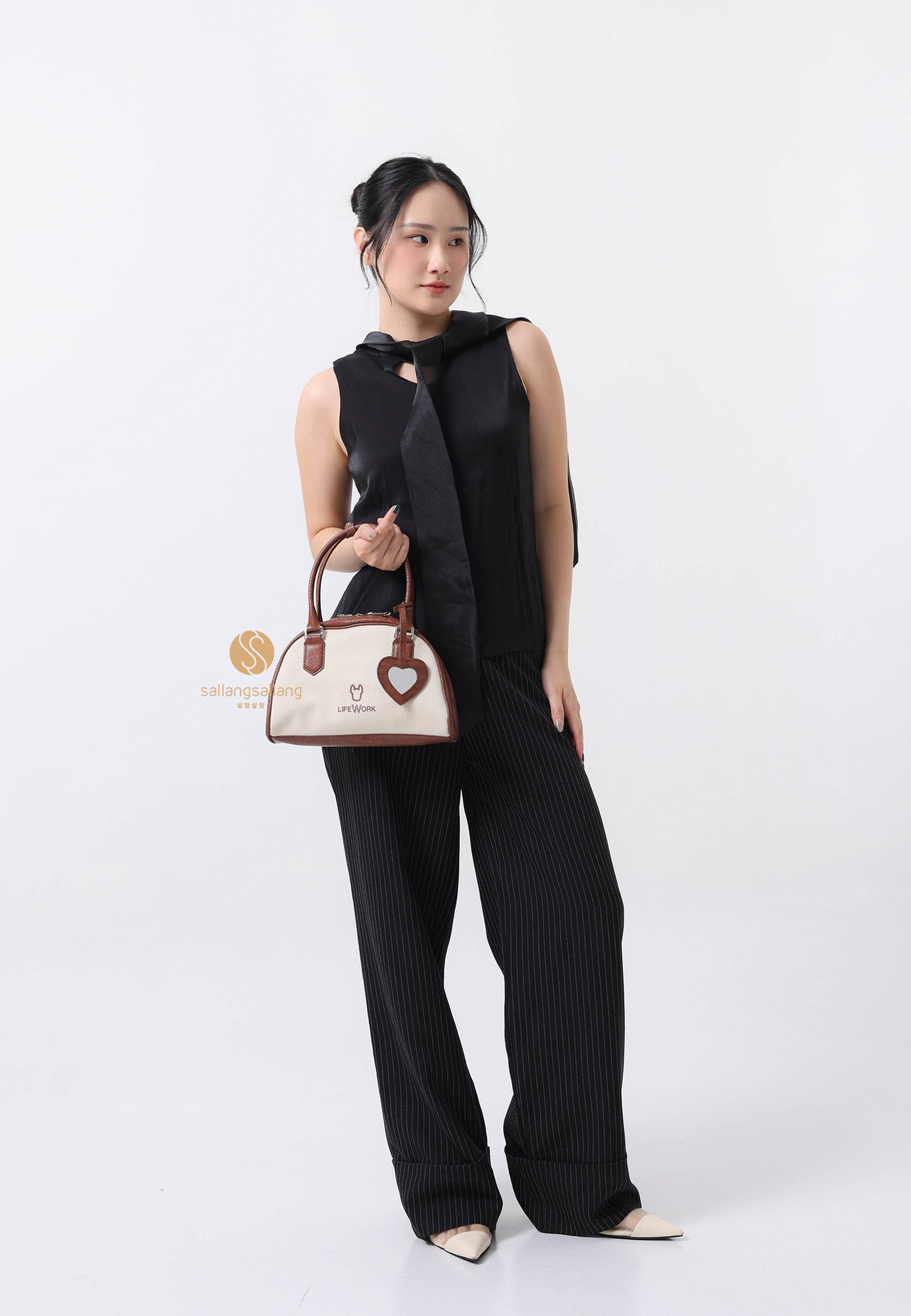 Radog Love Charm Oxford Tote Bag Brown