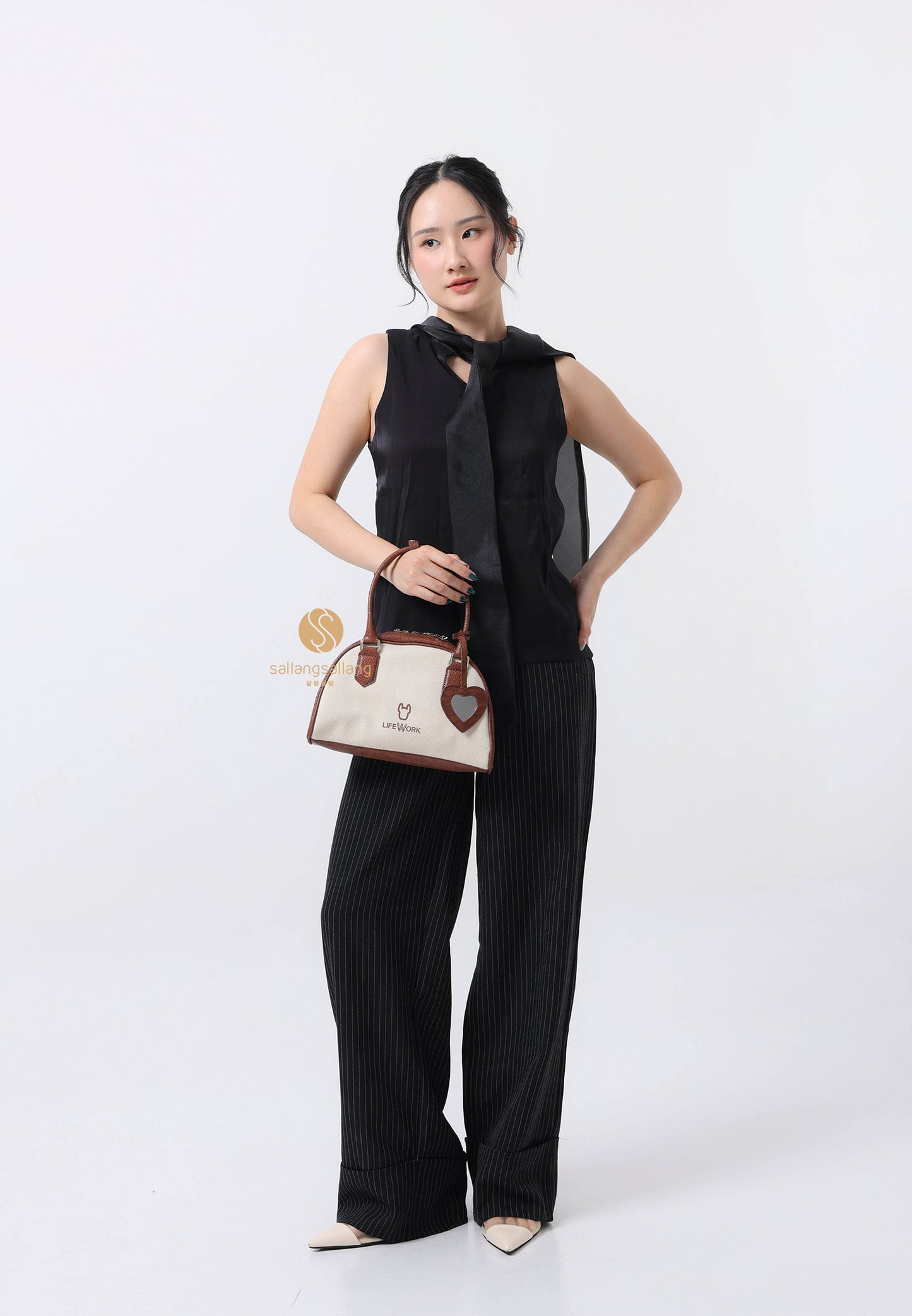 Radog Love Charm Oxford Tote Bag Brown