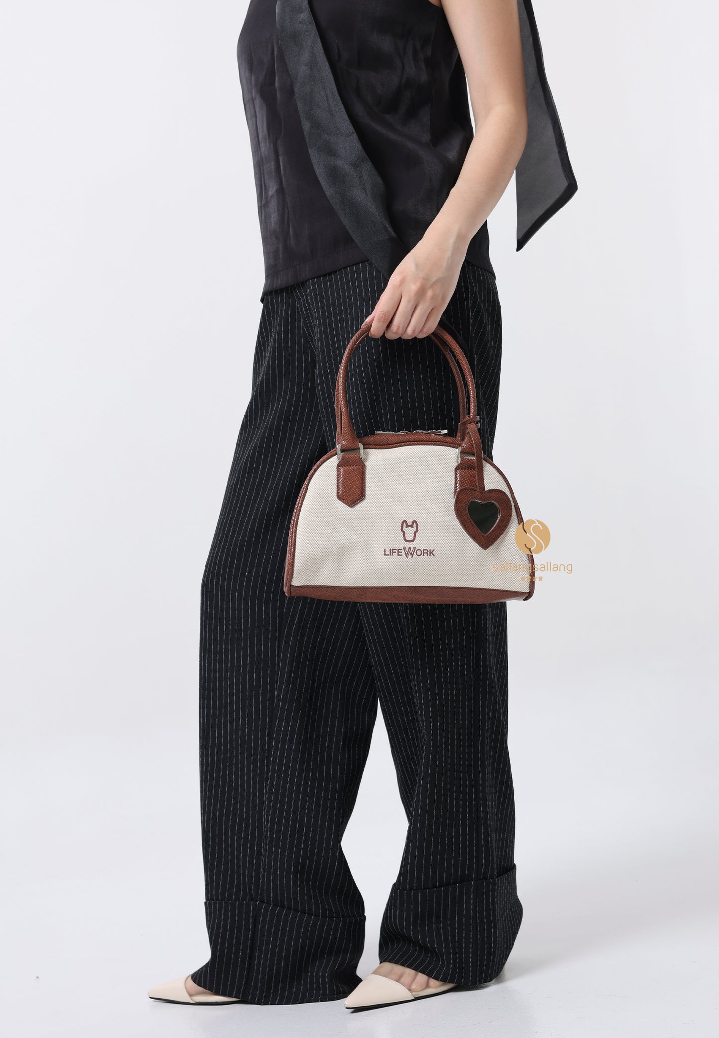 Radog Love Charm Oxford Tote Bag Brown