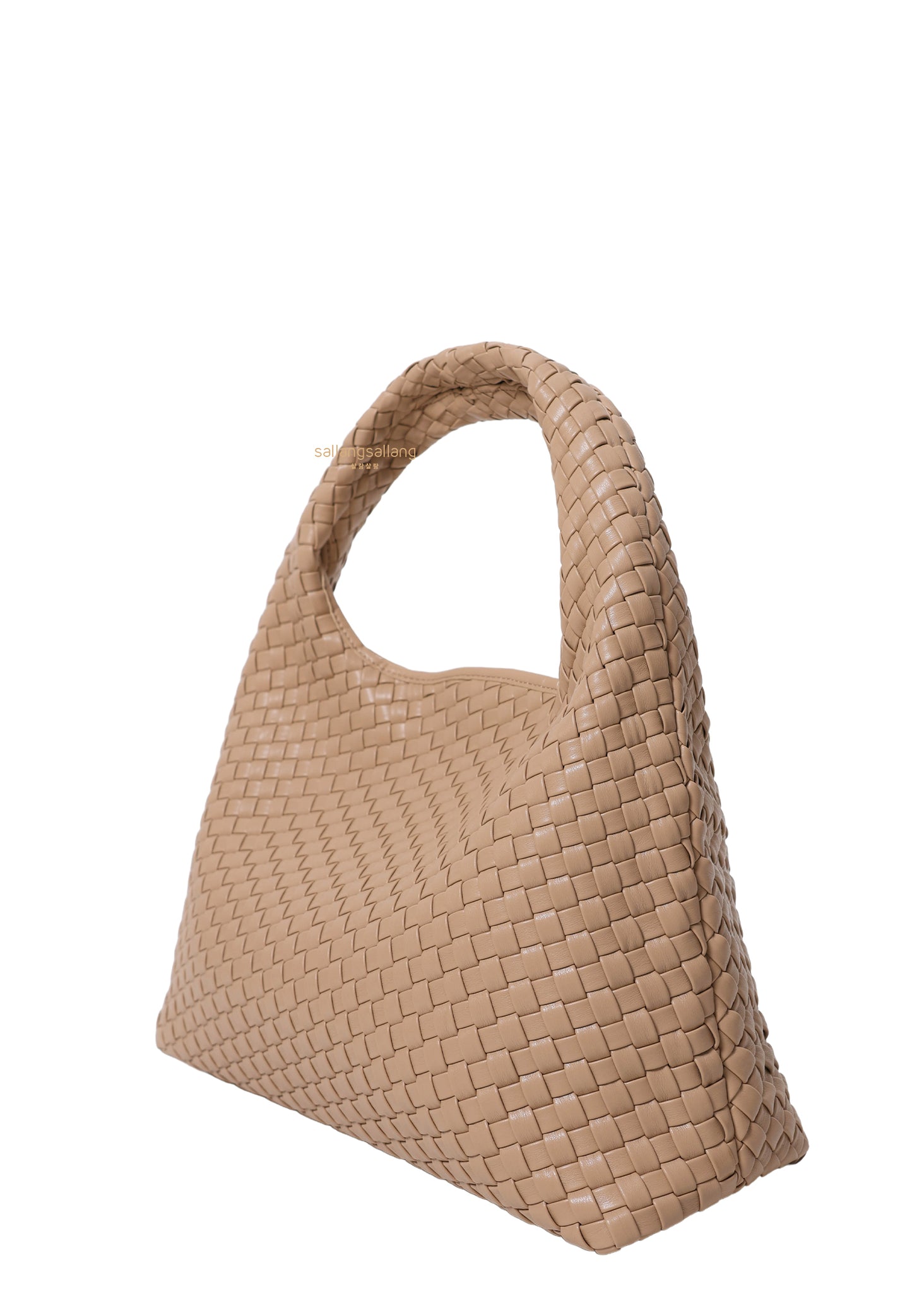 Laura Woven Shoulder Bag - Beige