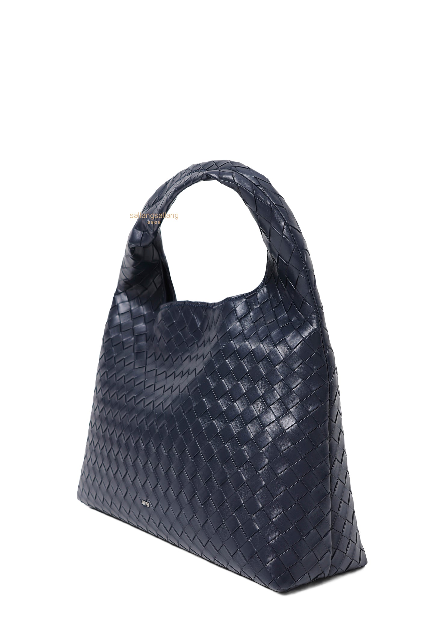 Laura Woven Shoulder Bag - Navy