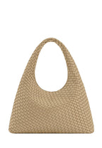 Laura Woven Shoulder Bag - Beige