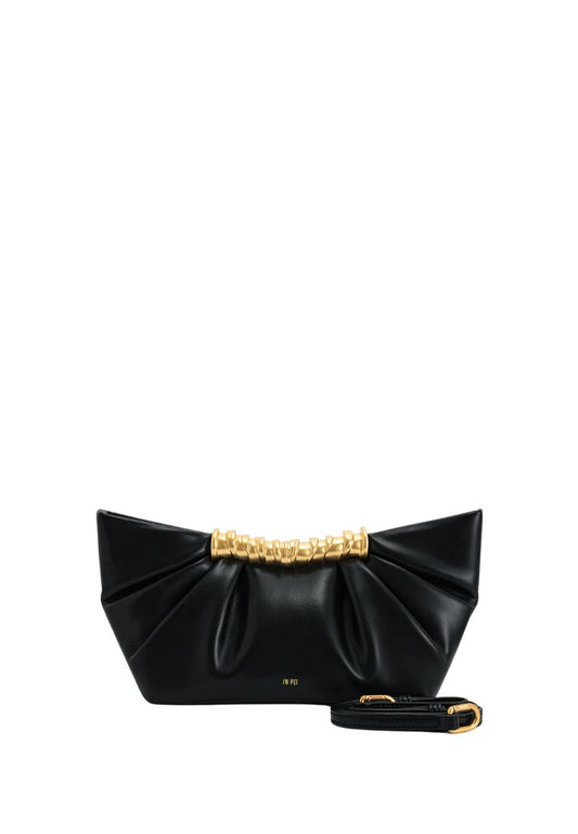 Leia Pleated Clutch - Black