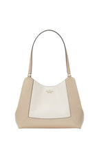 Lena Colorblock Large Triple Compartment Shoulder Bag Light Sand Multi