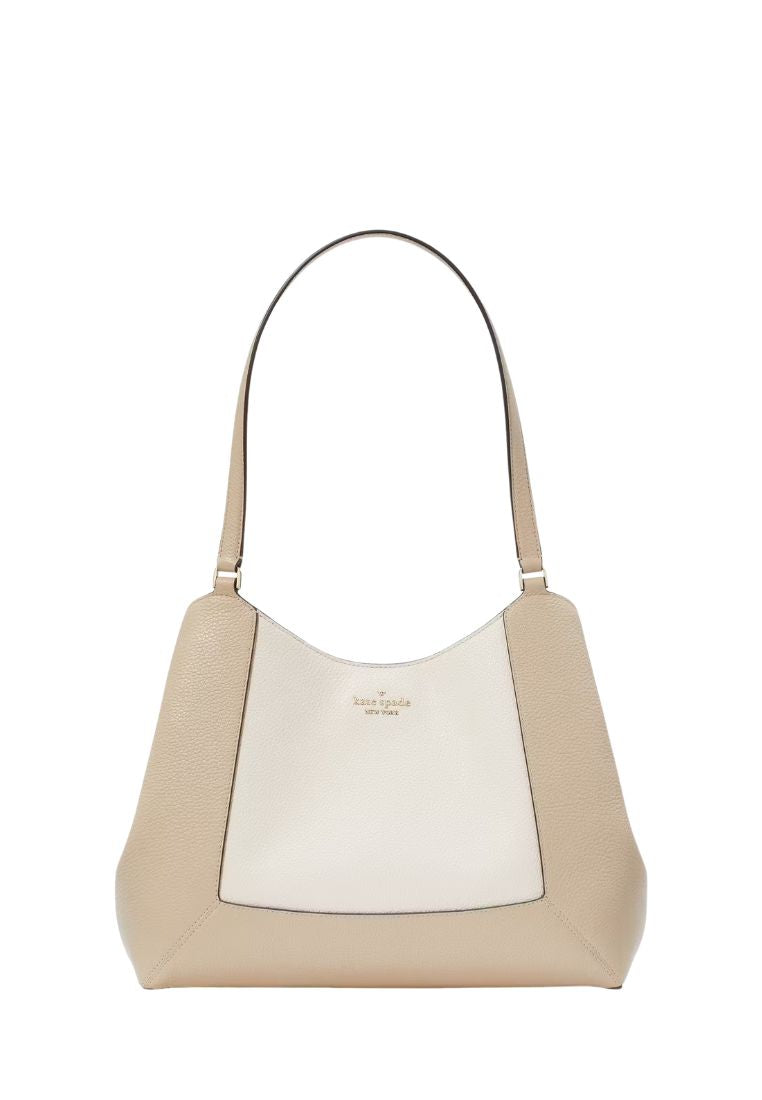 Lena Colorblock Large Triple Compartment Shoulder Bag Light Sand Multi