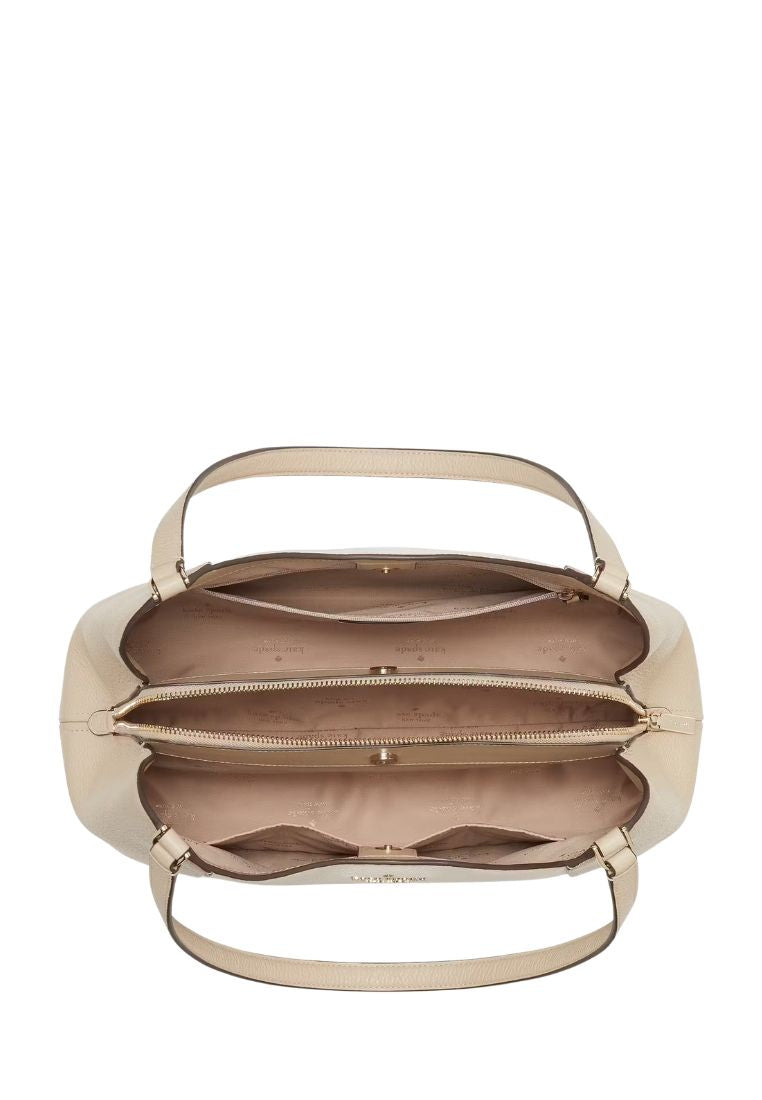 Lena Colorblock Large Triple Compartment Shoulder Bag Light Sand Multi