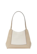 Lena Colorblock Large Triple Compartment Shoulder Bag Light Sand Multi