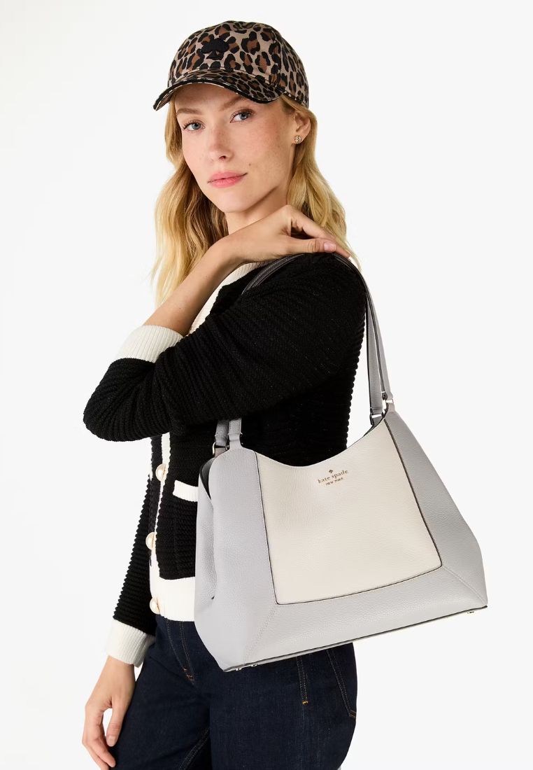 Lena Colorblock Large Triple Compartment Shoulder Bag Mountain Grey Multi