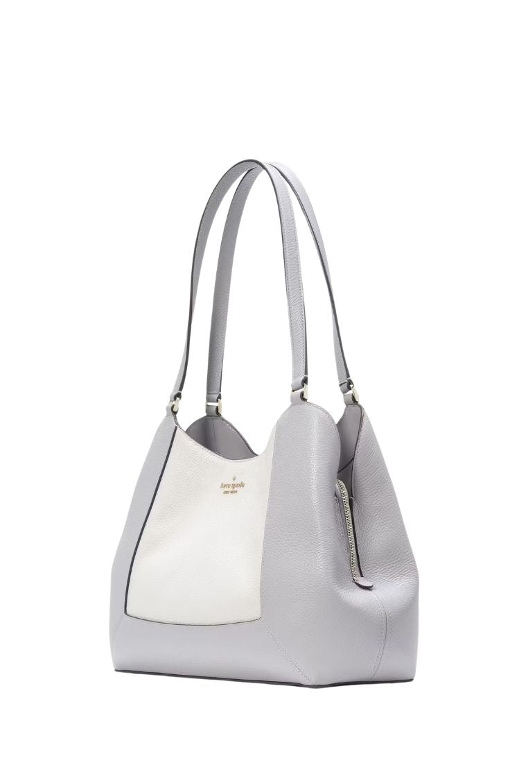 Lena Colorblock Large Triple Compartment Shoulder Bag Mountain Grey Multi