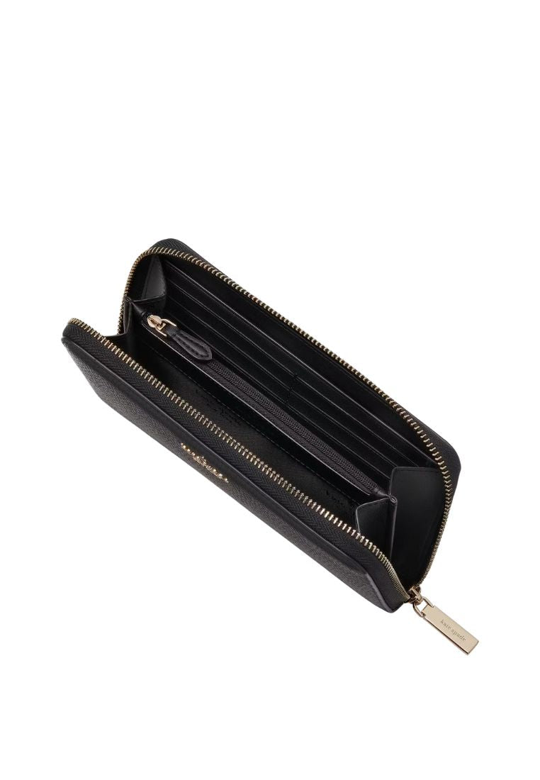 Lena Large Continental Wallet Black