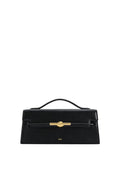 Lena Metal Rope Knot Top Handle Bag - Black
