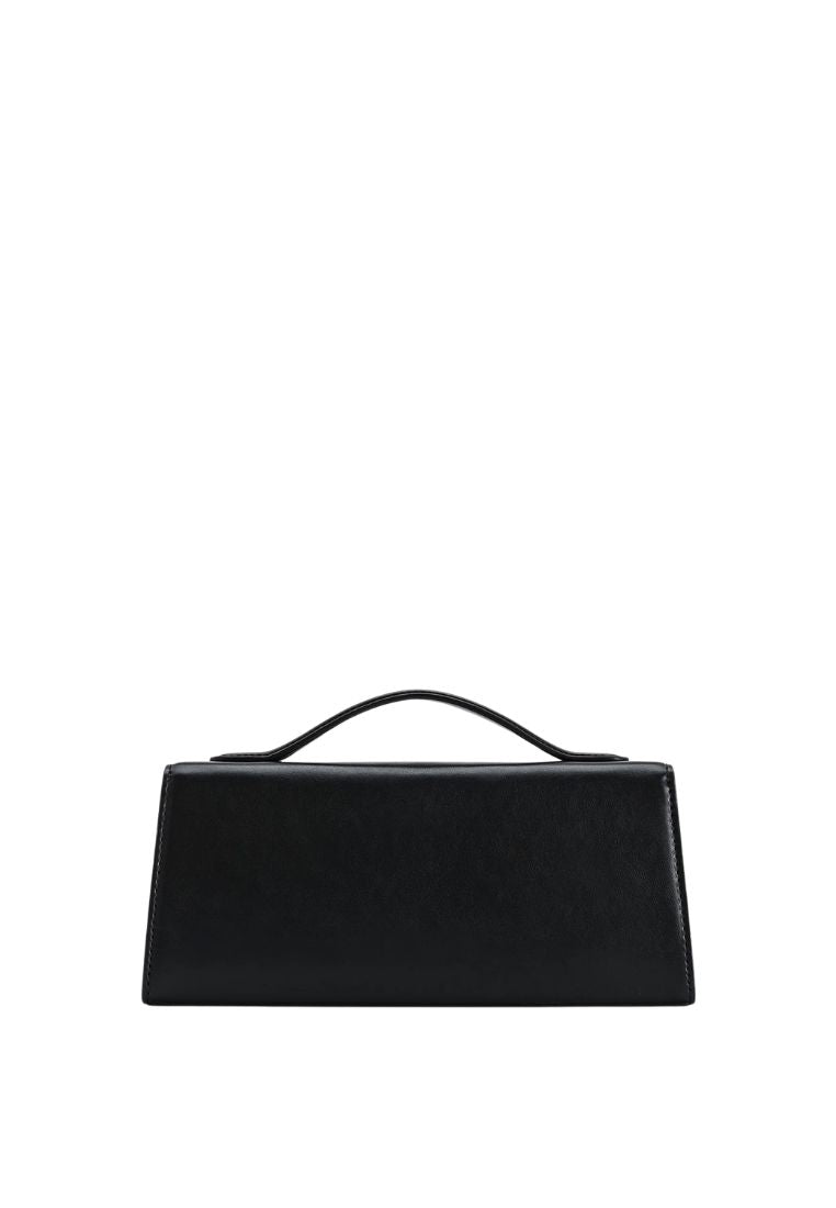 Lena Metal Rope Knot Top Handle Bag - Black