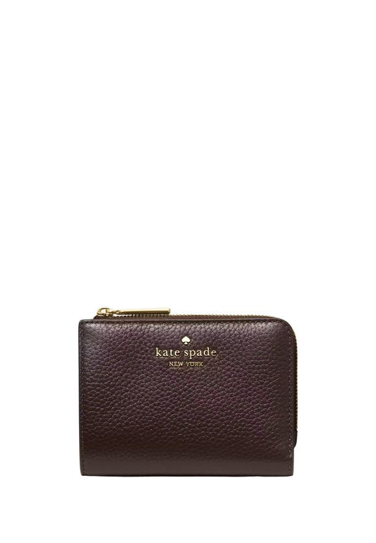 Lena Small L Zip Wallet Hot Fudge