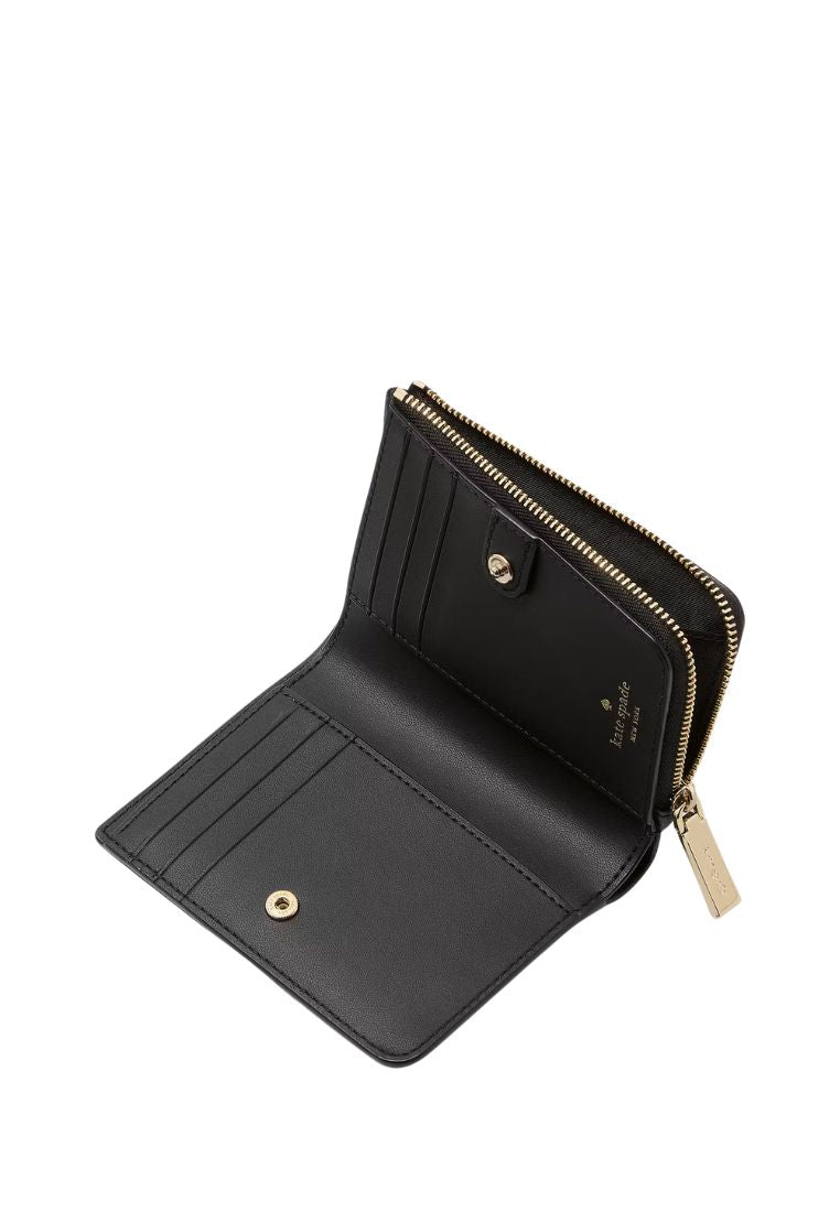 Lena Small L Zip Wallet Black