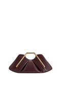 Lila Metal Frame Clutch - Burgundy