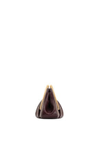 Lila Metal Frame Clutch - Burgundy