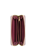 Long Zip Around Wallet In Signature Canvas Gold Powder Pink