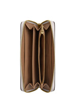 Long Zip Around Wallet In Signature Canvas Gold White Chalk