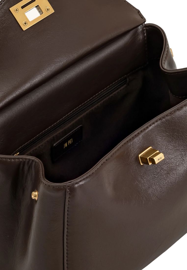 Lucia Classic Top Handbag - Dark Brown