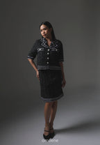 [MADE] Tweed Set Black Ivory
