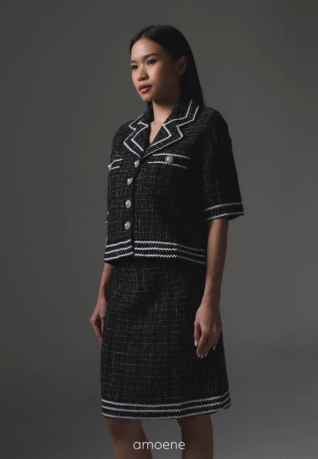 [MADE] Tweed Set Black Ivory