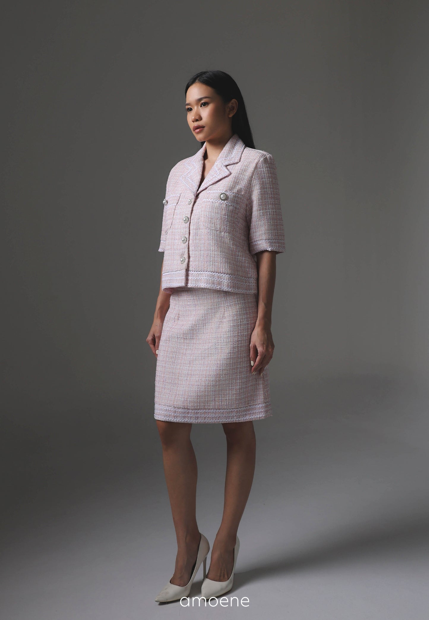 [MADE] Tweed Set Pink