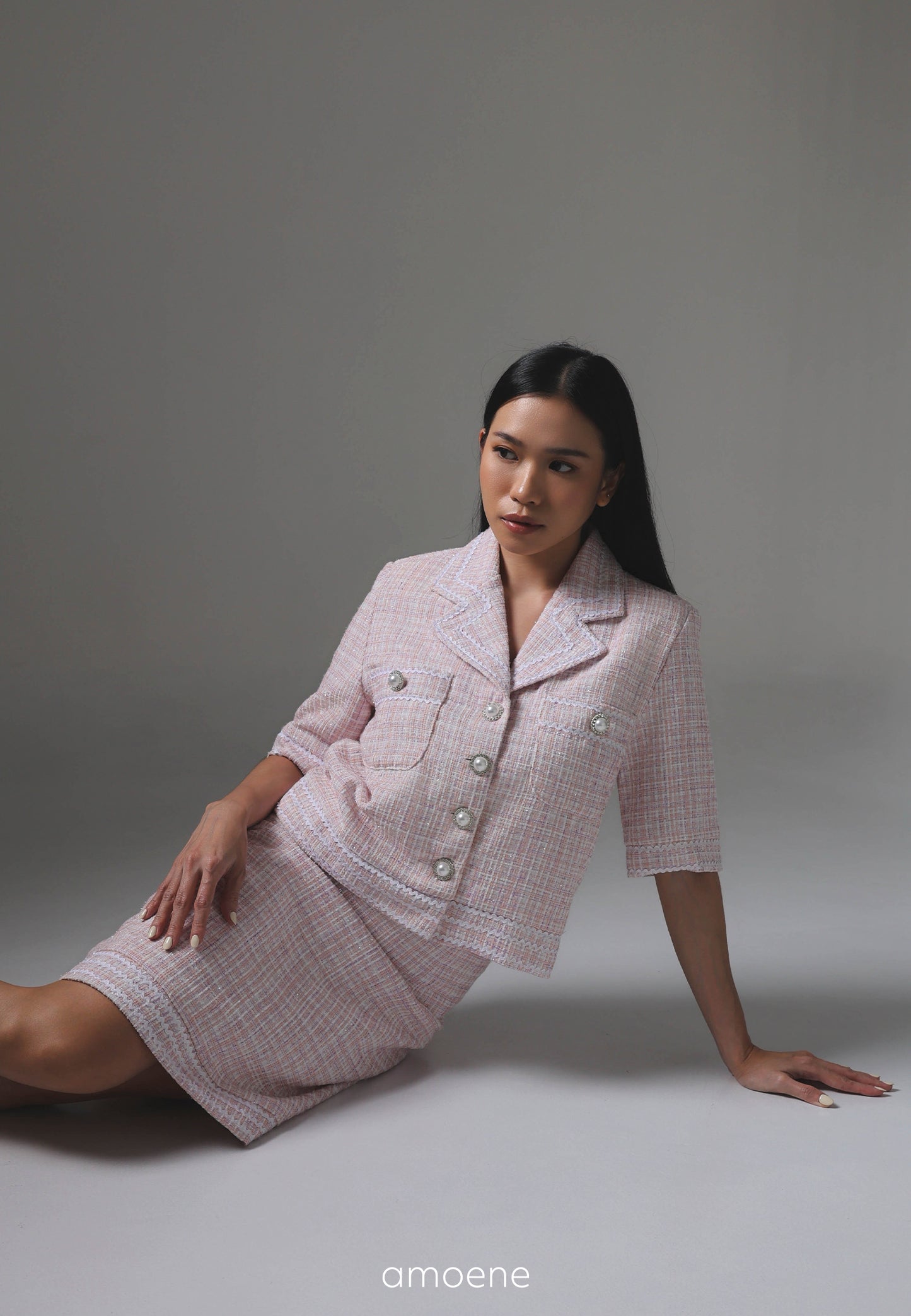 [MADE] Tweed Set Pink