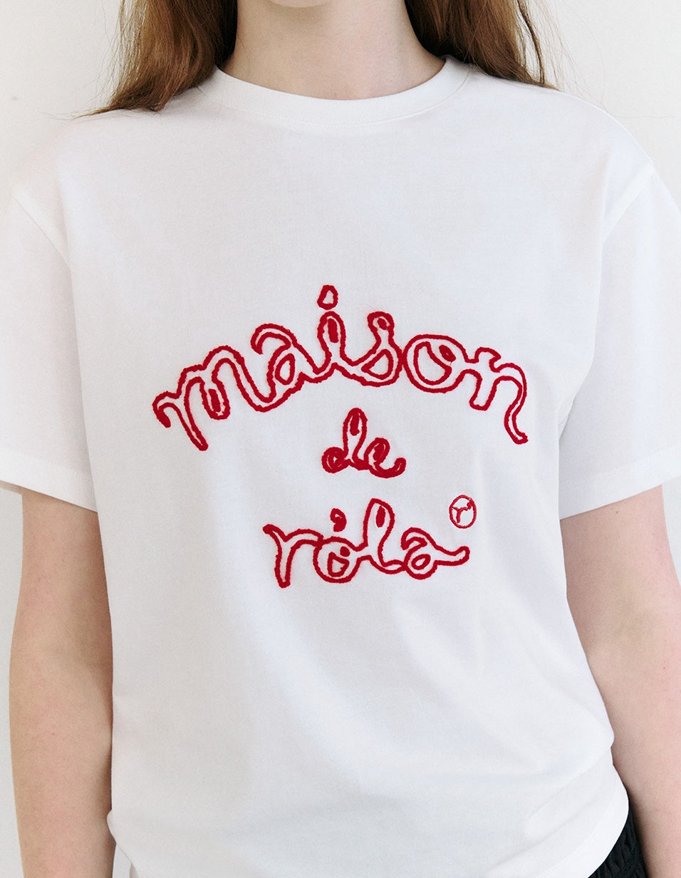 Maison De Rola Outline T-Shirt White