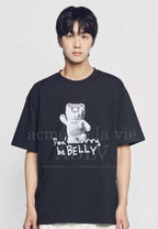 METAL BELLY Short Sleeve T-Shirt Black
