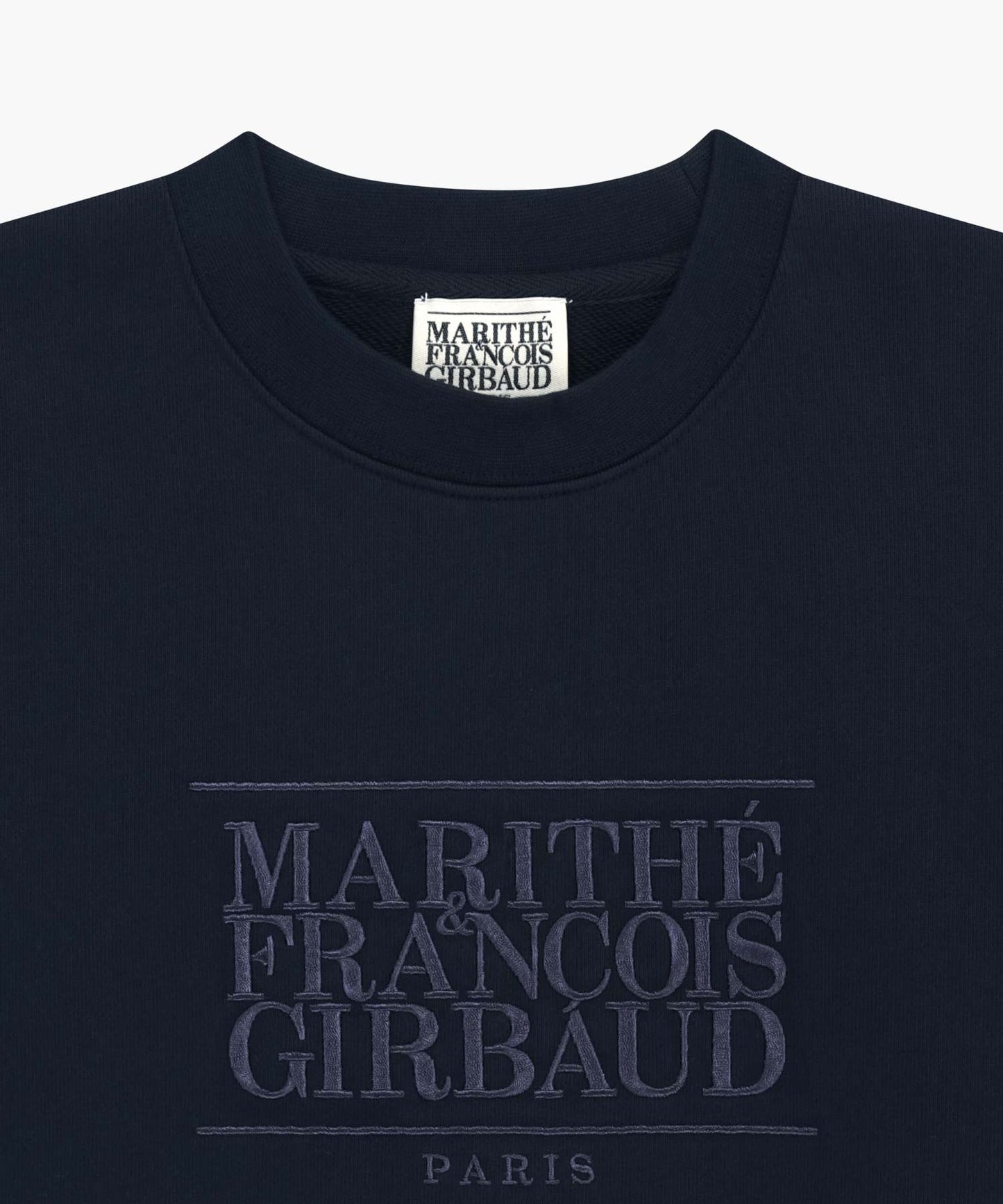 W Classic Logo Crop Sweatshirt Navy