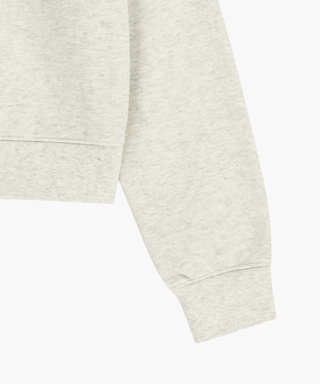 W CLASSIC LOGO CROP SWEATSHIRT oatmeal [New Model]