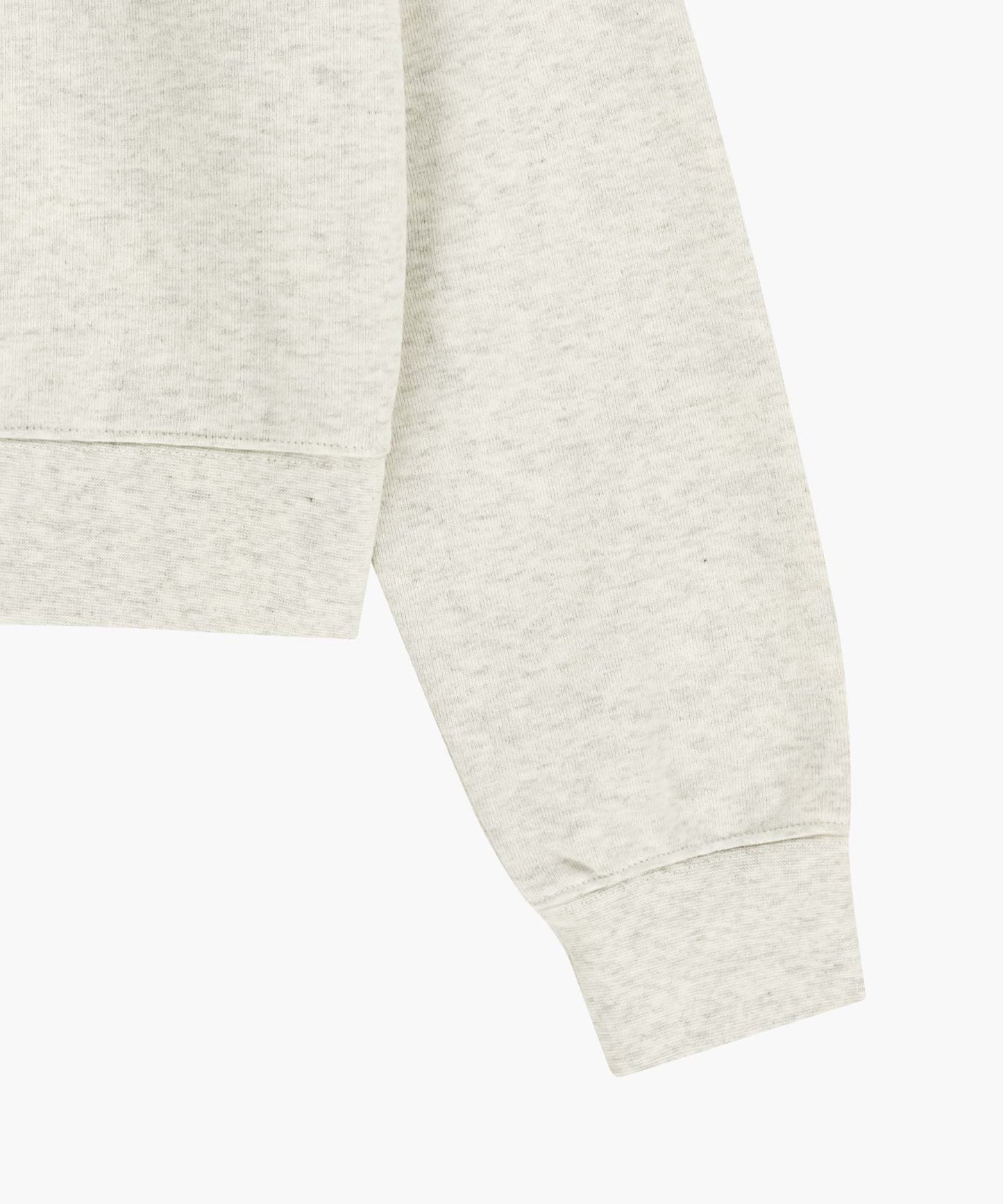 W CLASSIC LOGO CROP SWEATSHIRT oatmeal [New Model]