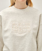 W CLASSIC LOGO CROP SWEATSHIRT oatmeal [New Model]