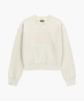 W CLASSIC LOGO CROP SWEATSHIRT oatmeal [New Model]