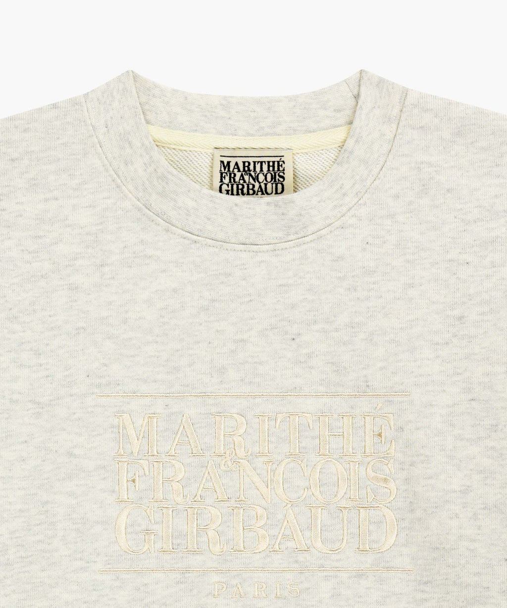 W CLASSIC LOGO CROP SWEATSHIRT oatmeal [New Model]